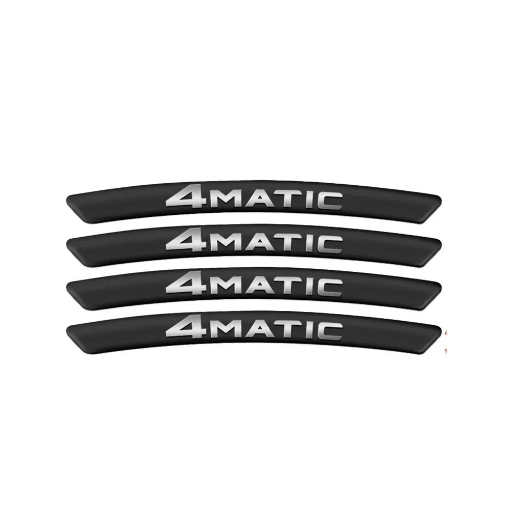 

4Pcs Car Styling Aluminum Wheel Rim Sticker Decal For Mercedes Benz W204 W205 W211 Amg W212 W213 W203 Smart 451 Fortwo W176 W124
