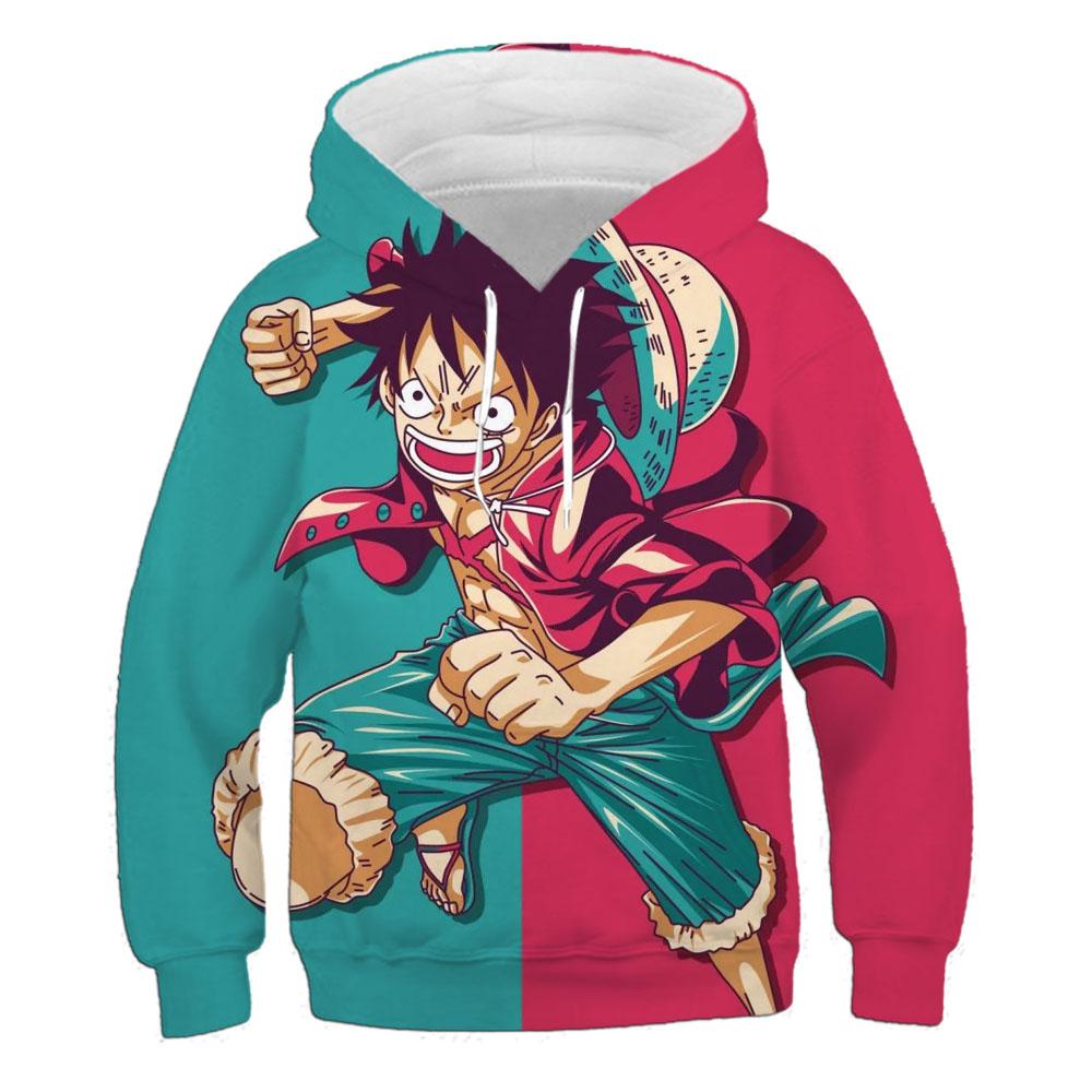 2025 Japanese Anime One Piece Hoodies New Fashion Casual Pullover 3d Printing Children's Sweatshirt Boys and Girls Street Pullover Cool Top