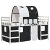 VidaXL Lit Mezzanine Enfants et Tunnel, Lit Surélevé pour Enfants avec Échelle, Meuble de Rangement Chambre, Moderne, Blanc 3206985