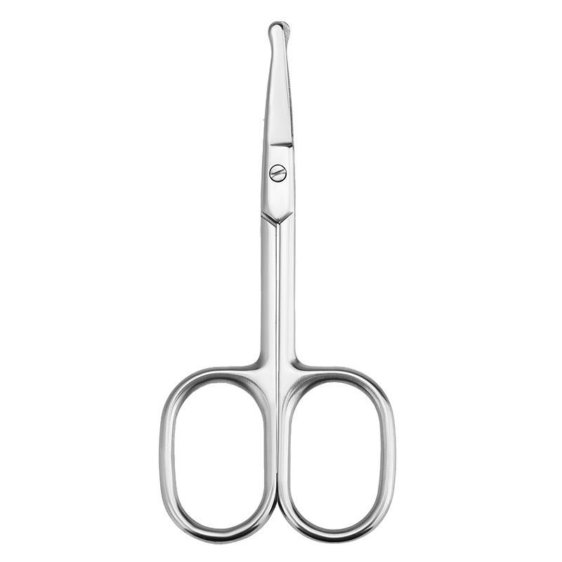 Stainless Steel Round-Head Nose, Eyebrow, Eyelash, and Makeup Scissors