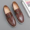 Weiße Lederschuhe Herren Party Gesellschaftsschuhe Für Herren Freizeit Leder Bürolotsen Männlich Freizeit Business Loafer Mann