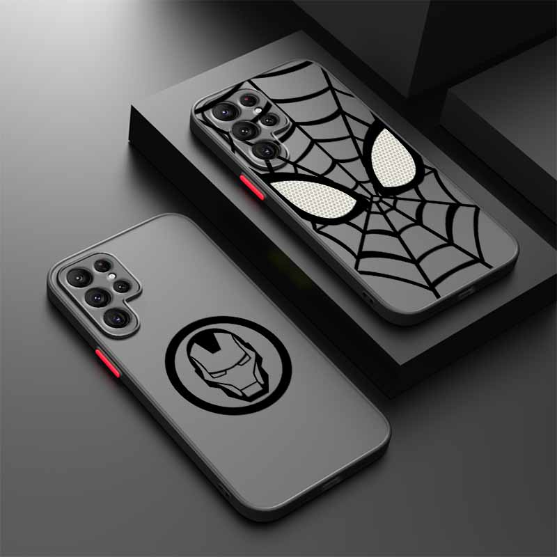 Spider-Man Iron Man LOGO For Samsung A56 A55 A54 A53 A36 A34 A33 A32 A31 A26 A25 A24 A23 A22 A21S A17 A15 A07 Phone Case