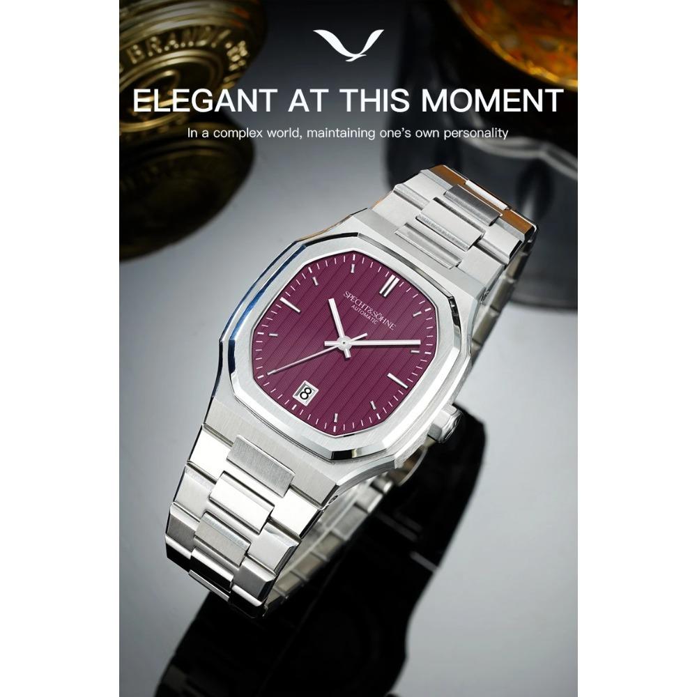 New Arrivals Specht&Sohne Watch 37MM Automatic Watches For Men Japan 8215 Movt Sapphire Crystal Stainless Steel 50M Waterproof
