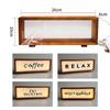 Creative Wooden Acrylic Wireless Charging Night Light with Solid Wood Base