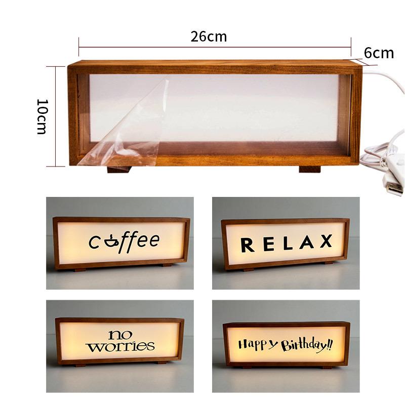 Creative Wooden Acrylic Wireless Charging Night Light with Solid Wood Base
