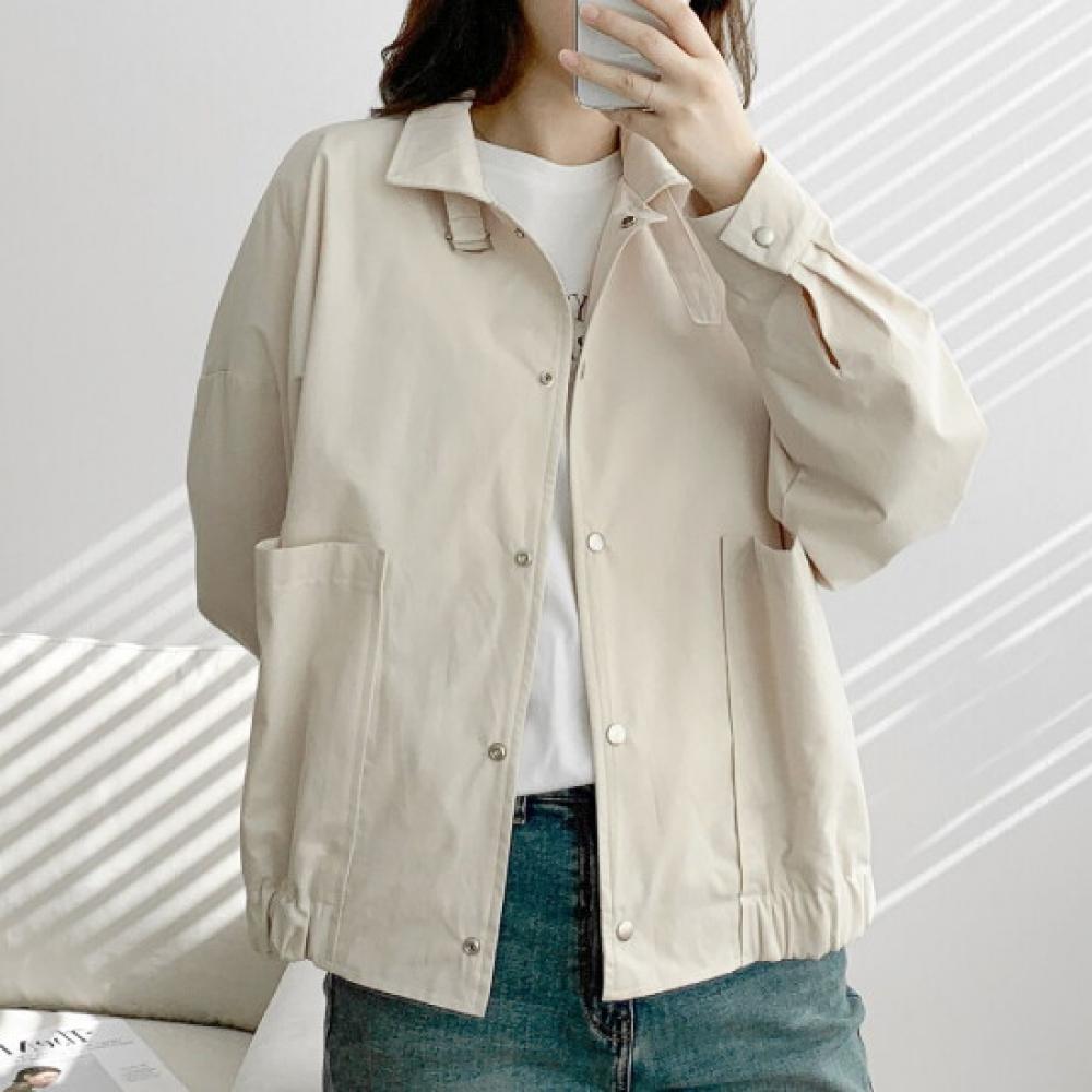 New Arrivals Open Run Banding Snap Collar Straight Fit Bomber Spring Jacket Truk