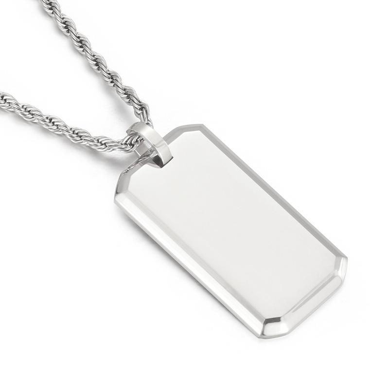 

KALEN Military Medal Dog Tag Pendant Necklace Stainless Steel High Polished Jewelry pendant only