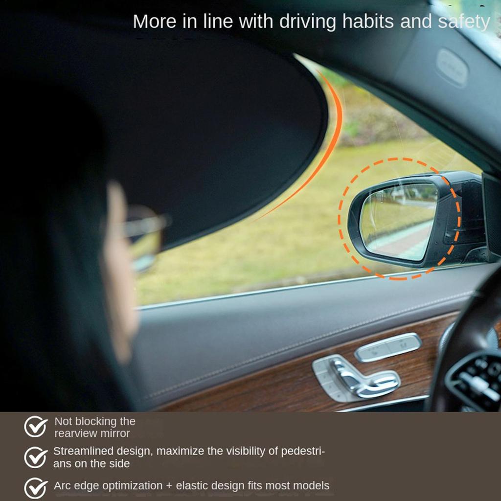Summer Electrostatic Sun Visor for Car Side Window 4-Layer Sun Shade Curtains Anti-Glare UV-Blocker Auto Sun Protection Cover