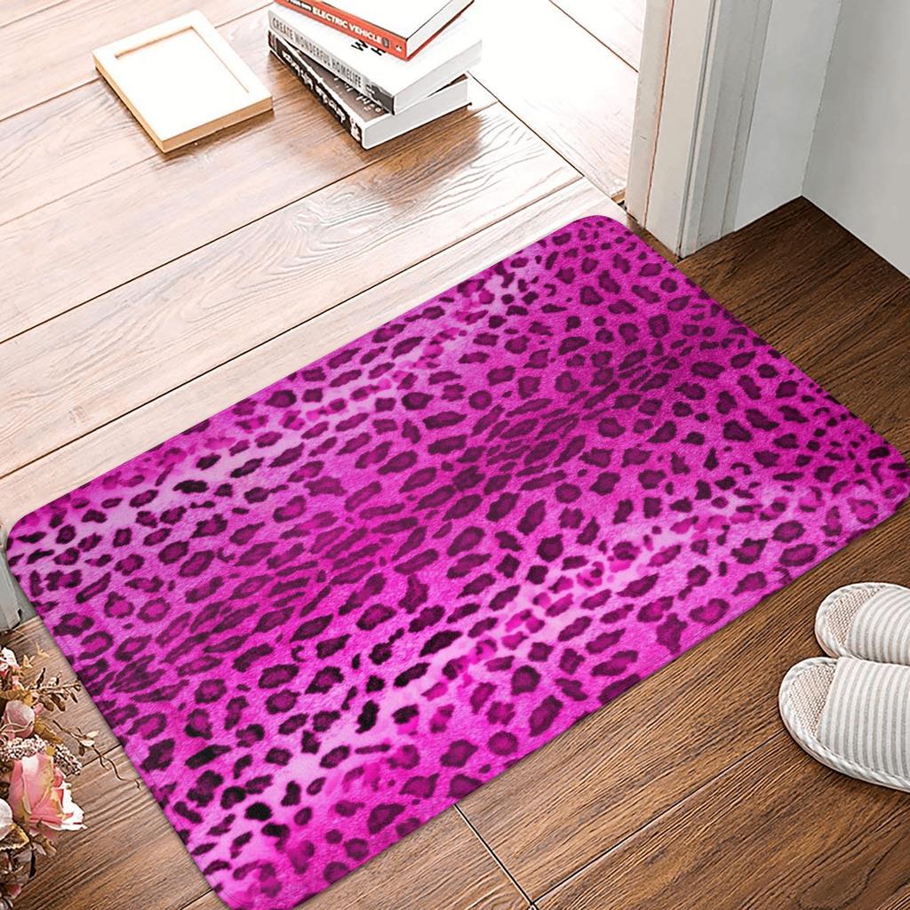 Siberian Tiger Fur Pattern Door Floor Kitchen Bathroom Mats Anti-Slip Indoor Wild Animal Doormat Living Room Entrance Carpet Rug