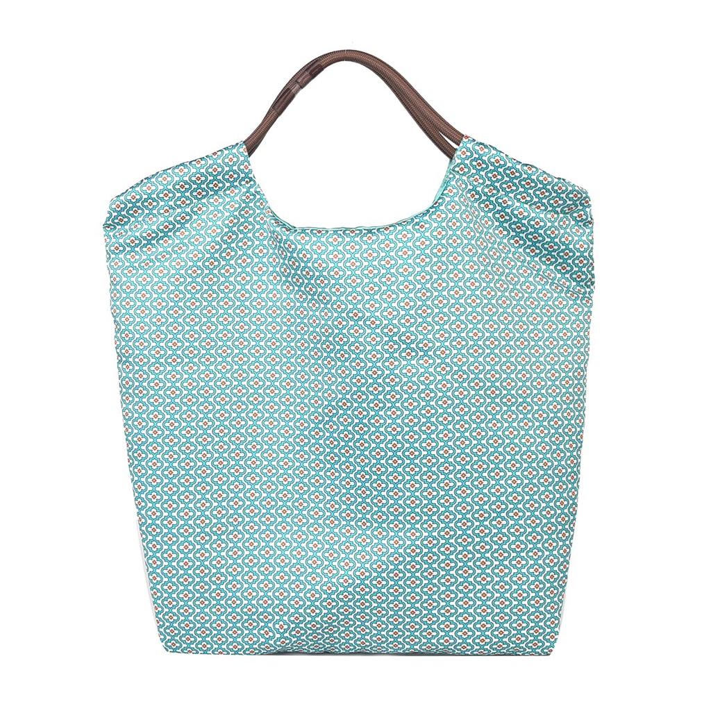 Kusguru Japan Salon Suzurando Satin Print Paracord Tasche, Damen, 258058, Blau