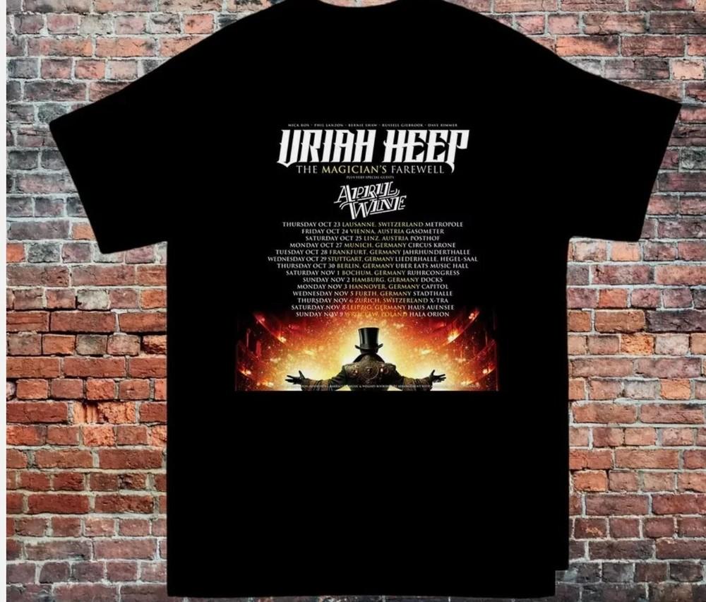 Uriah Heep Band April Wine Tour 2025 T Shirt Size