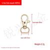Zinc Alloy Fish Mouth Buckle for Dog Luggage, Shoulder Straps, Keychains, and Webbing.