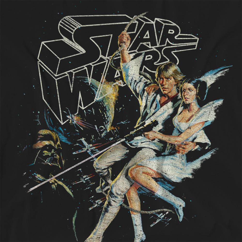 Star Wars Womens/Ladies Luke & Leia Vintage T-Shirt