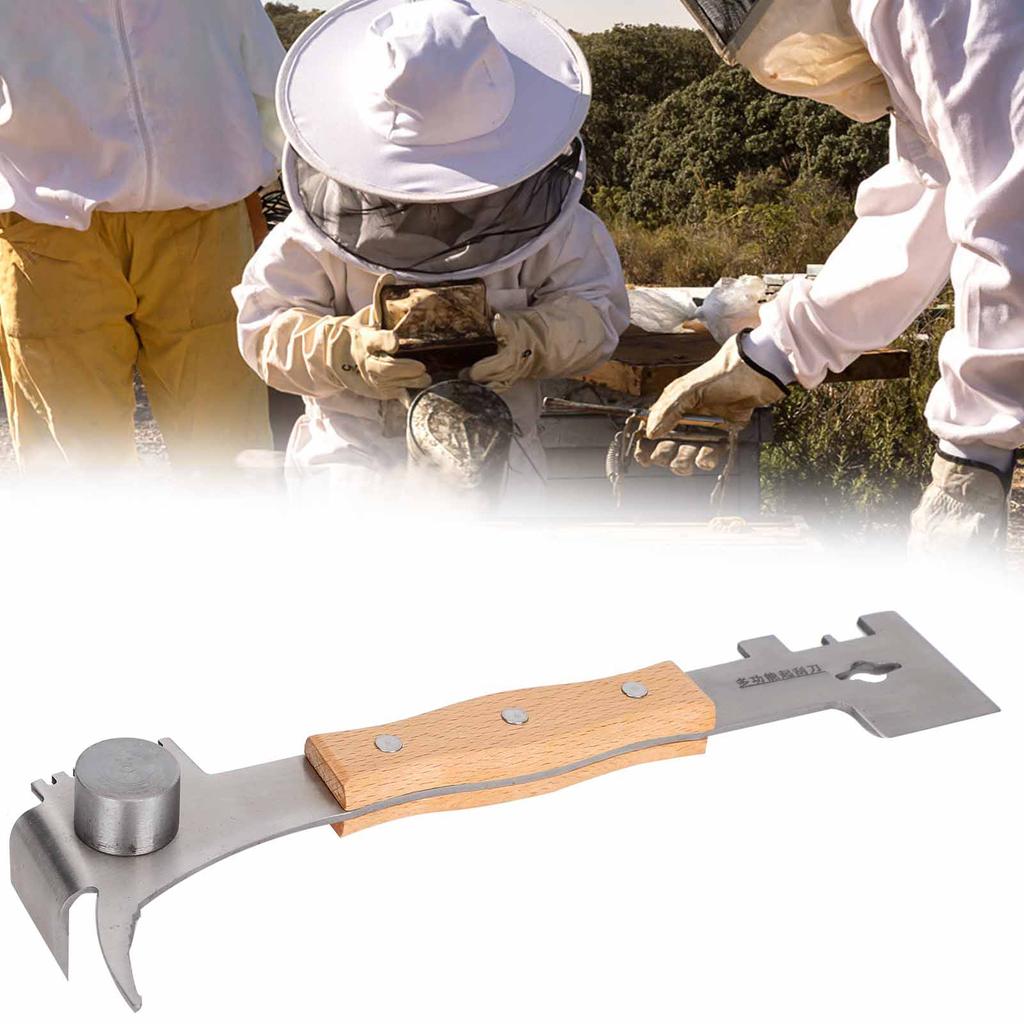 Beehive Scraper Stainless Steel Hive Scraper Tool MultiFunction Beekeeper Tool