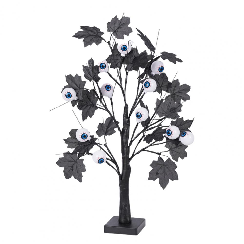 Led Halloween Tree Glowing Halloween Tree Spooky Halloween Tree Ghost Light Set for Indoor Table Decor 24 Inches Led Glowing