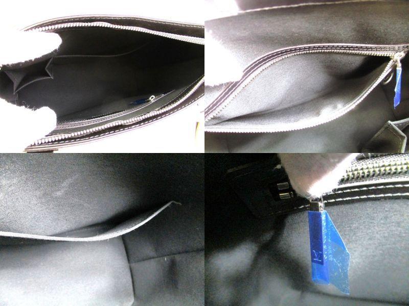Äkta LOUIS VUITTON Monogram Svart Läder Toteväska Handväska Stockton #9369 Säljaren renoverad