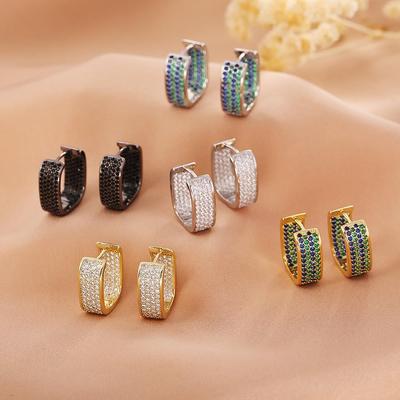 Brincos de Zircônia de Luxo Leve de Alta Qualidade: Brincos de Moda Ecológicos para Mulheres