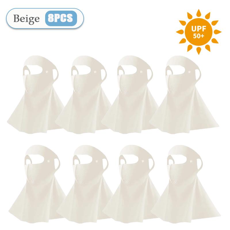 1-10PCS 3D Ice Silk Sun Face Mask Women UV Protection Cooling Breathable Dustproof Balaclava for Outdoor Sports Cycling