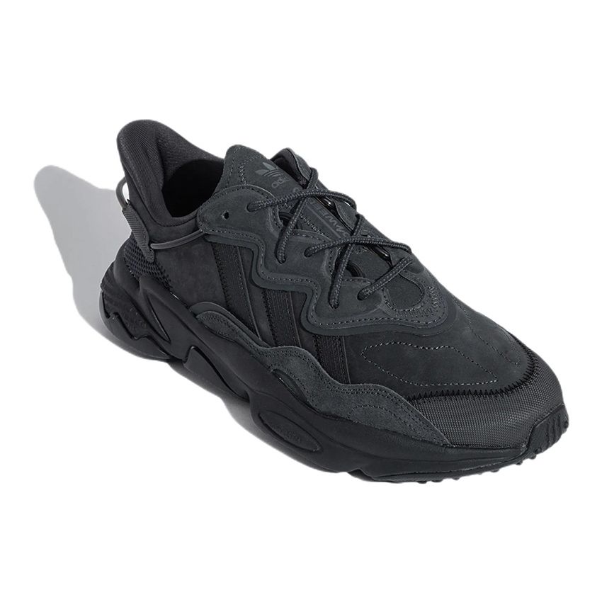 Adidas Originals Ozweego Casual Retro Fabric Shock Absorbing Durable Breathable Low Top Running Shoes Unisex Sneaker Dark-Gray GY9926