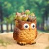 Resin Owl Planter Cartoon Animal Vase Creative Pen Container  Living Room