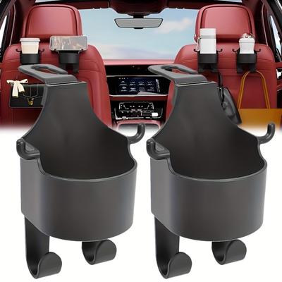 Car Headrest Hook Organizer - Universal Back Seat Hanger for Phone, Cup, Umbrella and Handbag Storage (2 Pack with 4 Hooks)
