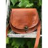 Small Leather Saddle Bag, Plain Front Leather Saddle Bag, Traditional Saddle Bag, Retro Brown Leather Purse, Fairtrade Leather Bag, EDC