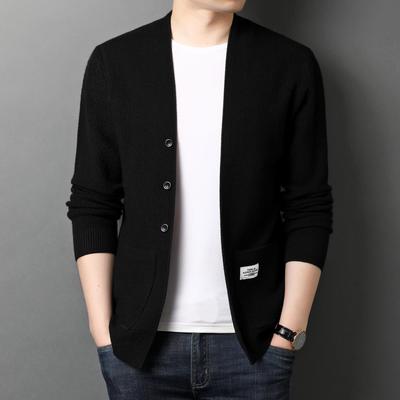 Nuovo capospalla in maglia da uomo, giacca in maglia da uomo, tendenza casual, versatile, cardigan a maniche lunghe