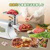 Poafamx 500W Electric Mincer with 5/7mm/Disc-Shaped Blades, 1.4/1.8/2.2cm Diameter Sausage Nozzle and Meatloaf Parts, Mincer for Meat, Sausages, Minci