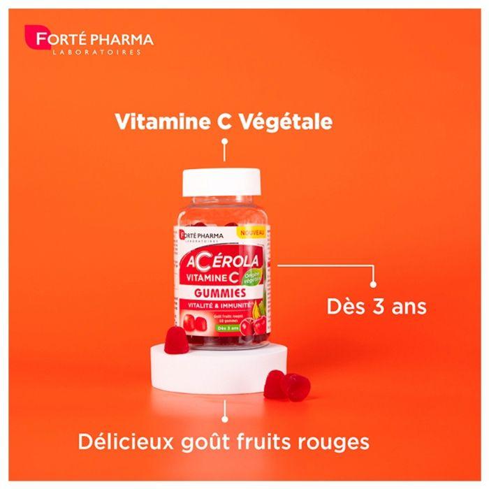 Forté pharma acérola énergie gummies - 60 gommes