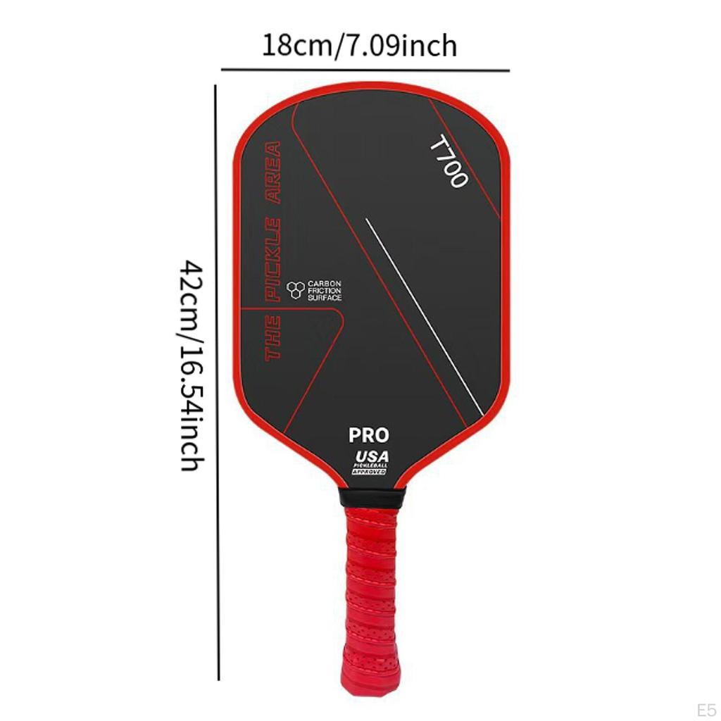 Carbon Fiber Pickleball Paddle Professional with Comfort Grip Honeycomb Core Black