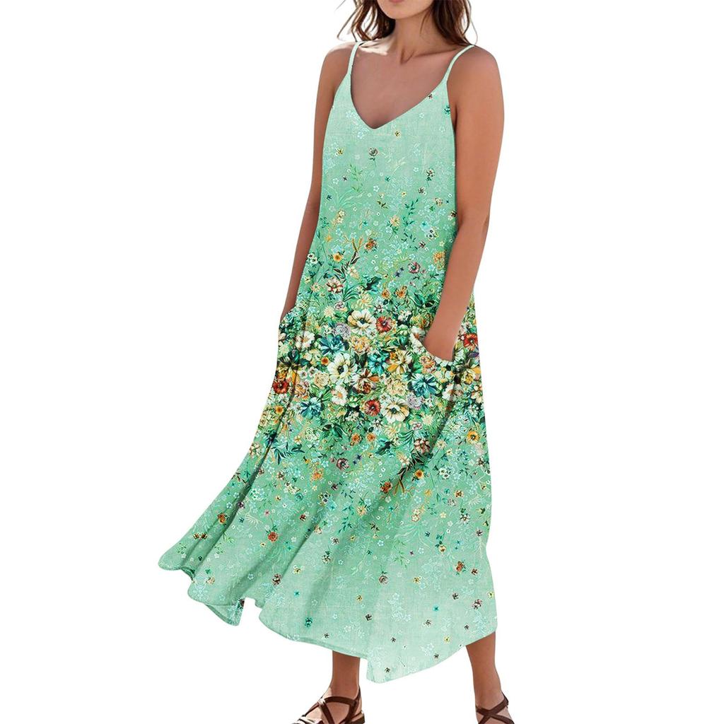 Women's Summer Dress Casual Loose Long Beach Vacation Dresses