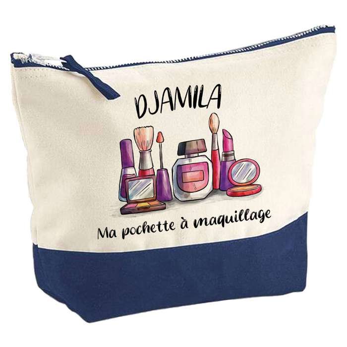 Trousse de maquillage - PLANETEE - Maquillage Djamila - Grand format - Coton - Impression HD, fabriquée en France