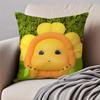 FUN CUTE NNAILONG Cushion Cover Pillowcase Antidustmite Invisible Zipper Short Plush Sofa Cushion