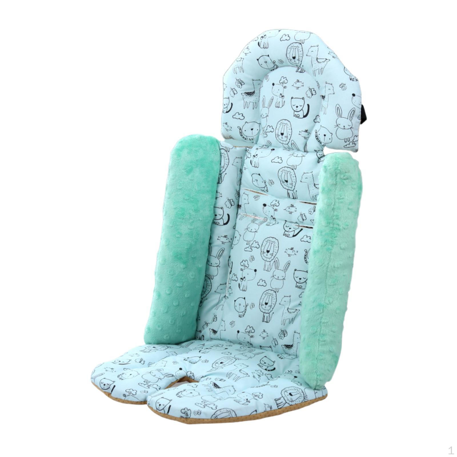 

Подушка-переноска для младенца Коляска Толстая подкладка Дышащая Мягкая Универсальный Матрас для коляски Сиденье синий