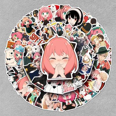 50 Japanese Anime Spy X Family Waterproof Stickers for Journals, Phone Cases, and Water Bottles