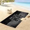 King or Queen Print Beach Towel, Large Soft Quick Dry Towel for Beach Camping Swimming
