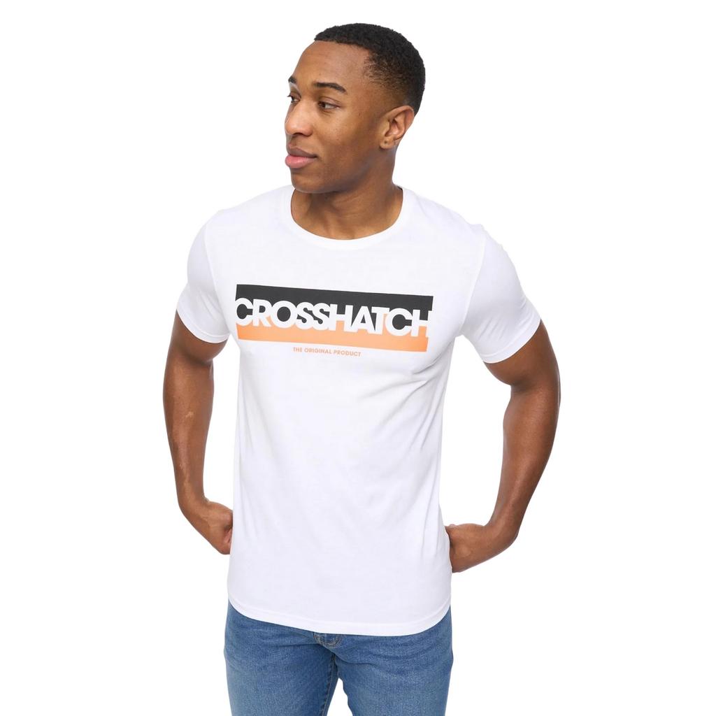 Crosshatch Mens Logotime T-Shirt (Pack of 5)