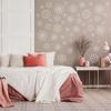 PLIGREAT 2 Sheets White Line Flowers Wall Decals DIY Art Daisy Floral Removable Vinyl Wall Stickers for Bedroom Living Room Home Background Window