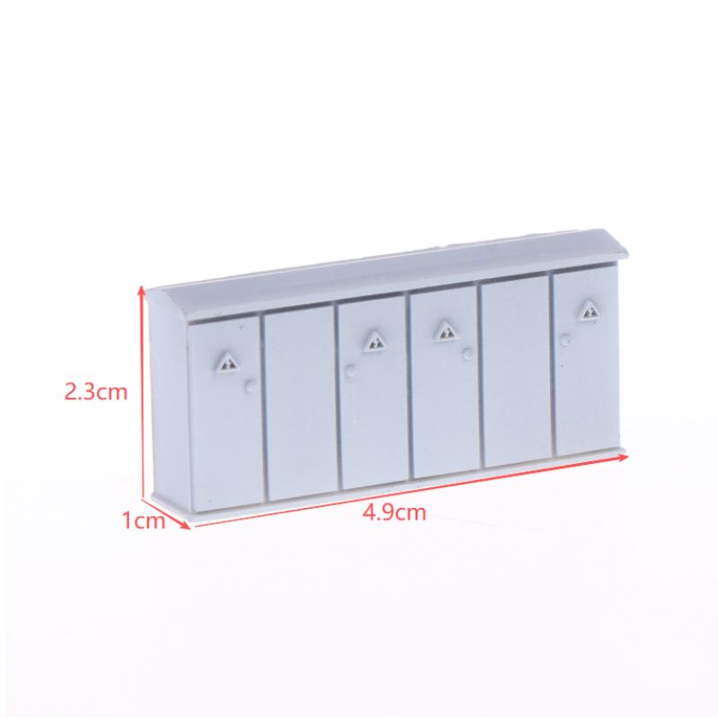 1/2Pcs 1/87 HO Scale Electrical Distribution Box Hand-painted Miniature Resin Model Exquisite Train Sand Table Scene Ornaments