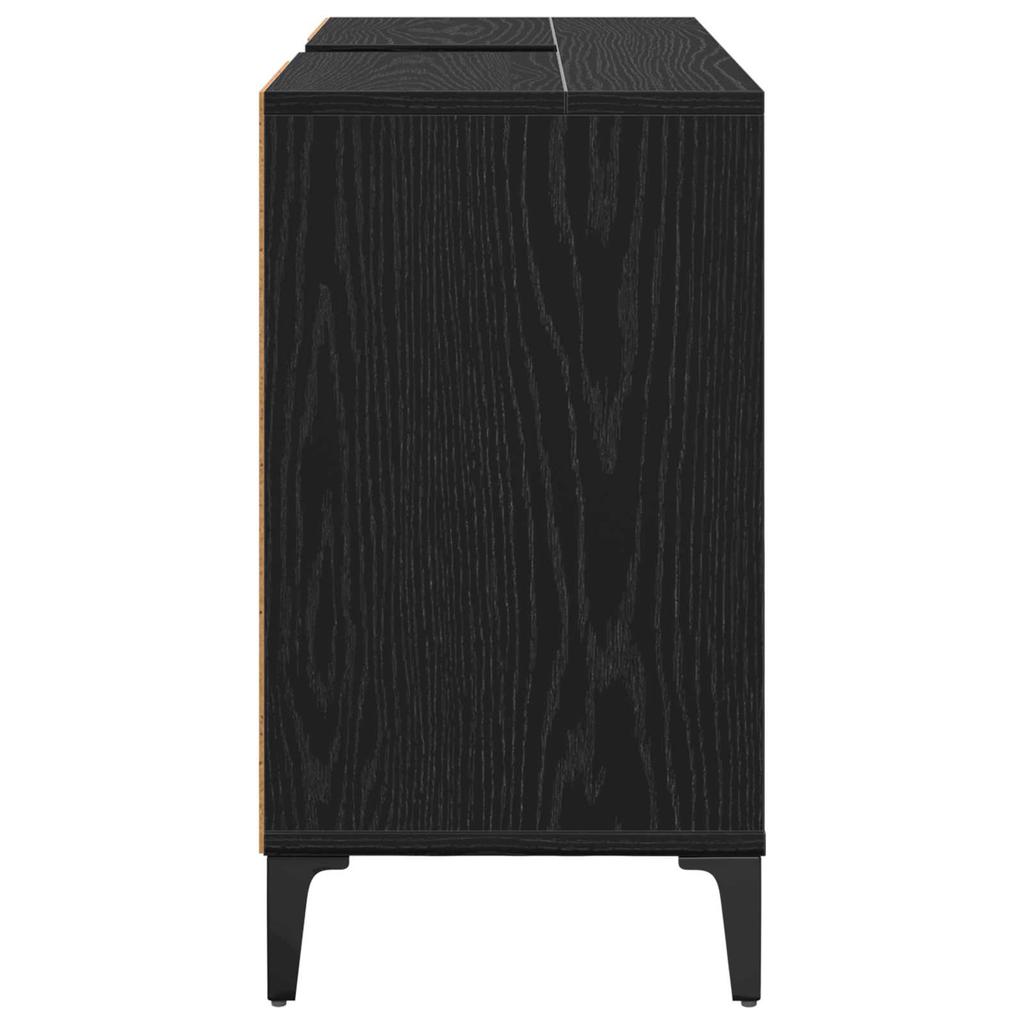 Washbasin Cabinet Black Oak Effect 80 x 33 x 60 cm