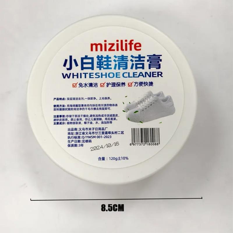 1Pcs White Shoes Cleaning Cream With Spge Multifunctial No-wash Shoes Stains Removel Special Household Shoes Cleaner Kit