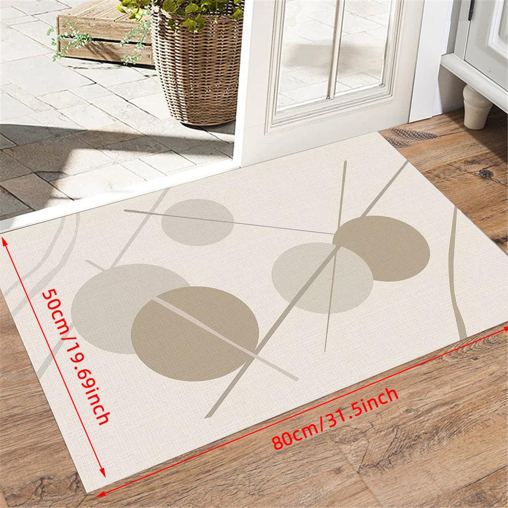 1 Pc 1cm Thickened Abstract Morandi Door Mat Soft Flannel Entrance Door Mat for Home Decor Anti-Slip Carpet Absorb Water Kitchen Bath Mat