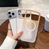 2 In 1 Shockproof Phone Case with Magnetic Wireless Charging for iPhone 17 16 15 14 13 12 Anti-yellowing Macaron Gradient Color Case Cover for MagSafe