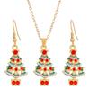 Elk Christmas  Jewelry Set Santa Xmas Dangle Earring Unique   Gift