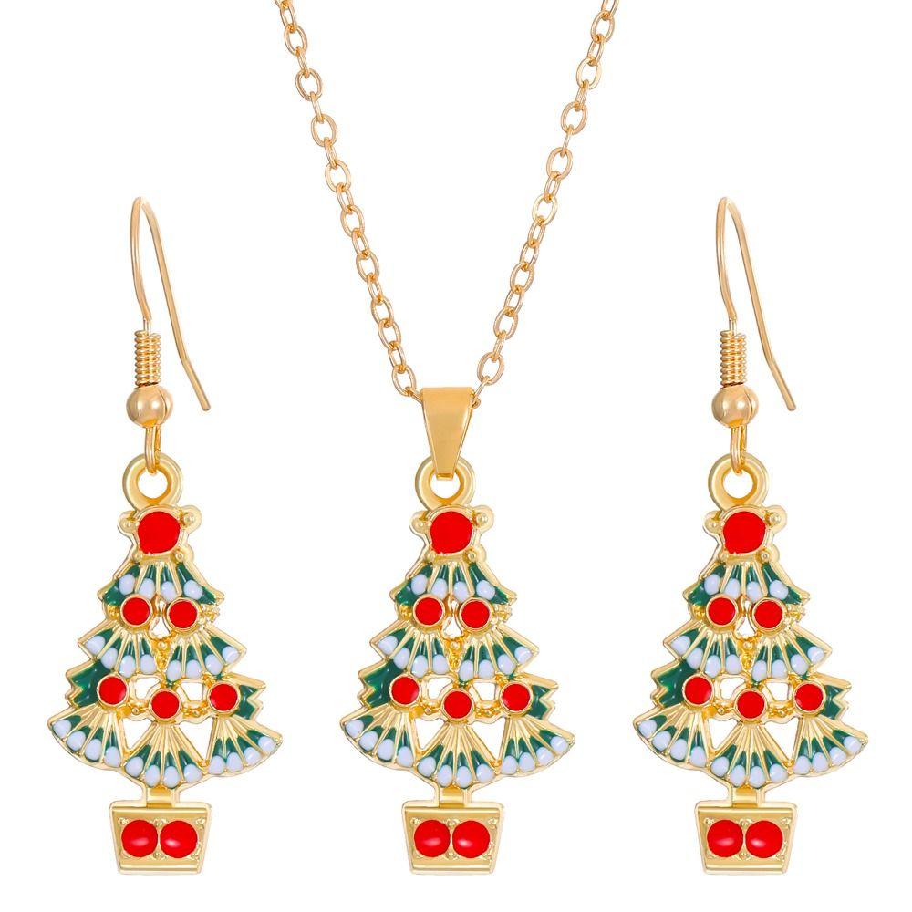Elk Christmas  Jewelry Set Santa Xmas Dangle Earring Unique   Gift