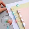 Clip-on Bookmarks Transparent Paper Clips with Push Mechanism Reusable File Fasteners Colorful Office Folders for Office School Document Organization