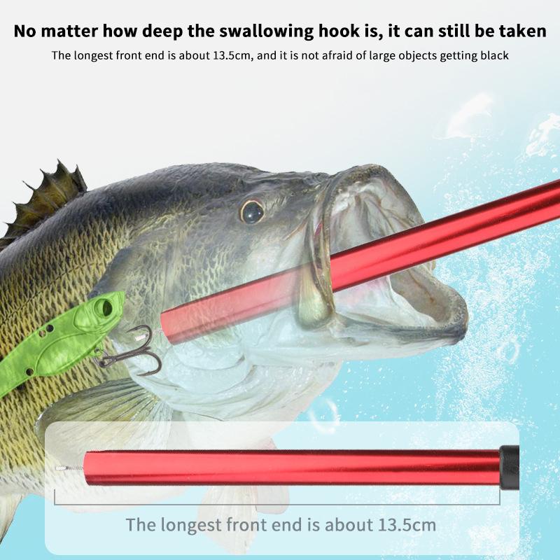 1PC Fishing Hook Remover Aluminum Tube Ergonomic Design Detacher Tool for Safe Efficient Lure Release Angling