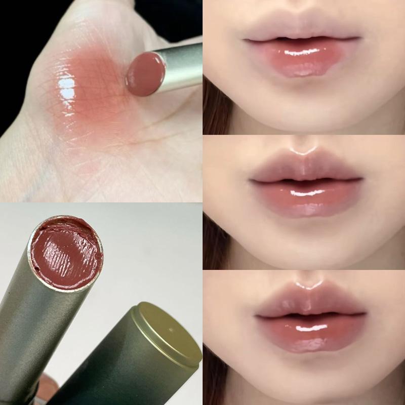 11g Schimmerndes Schwarzes Lippenstift Transparent Spiegel Wasser Lippen-Gloss Aufpolsternd Wasserdicht Nicht-haftend Tasse Nude Klares Schwarzes Lippen-Tönungs Make-up
