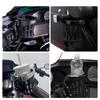 Motorcycle Handlebar Drink Cup Holder W/Mesh Basket Mount Universal
