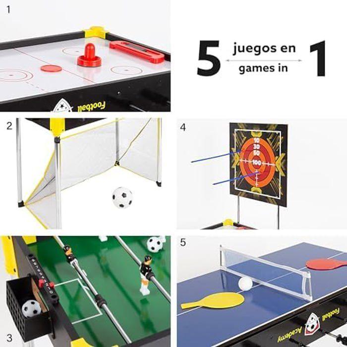 Brettspiel - COLORBABY - CB Games Multi-Spieltisch - Tischfußball, Airhockey, Tischtennis, Fußball, Bogenschießen